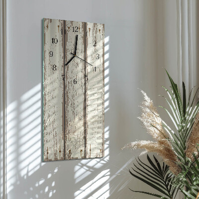Reloj rectangular tablas de madera