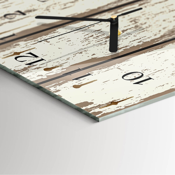 Reloj rectangular tablas de madera