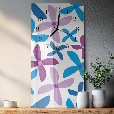 Reloj rectangular flores hawaianas