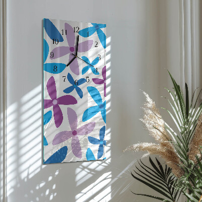 Reloj rectangular flores hawaianas