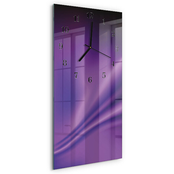 Reloj rectangular Ondas de color púrpura