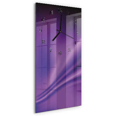 Reloj rectangular Ondas de color púrpura