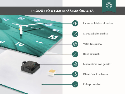 Reloj rectangular Madera