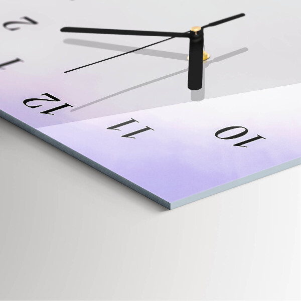 Reloj rectangular flores moradas