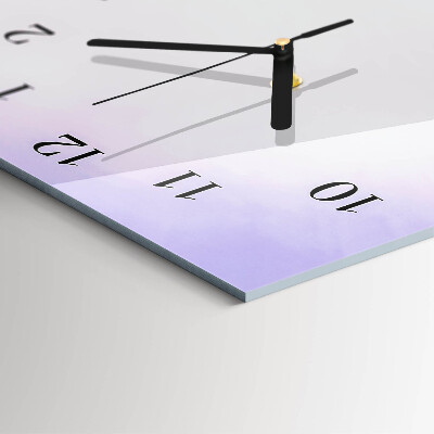 Reloj rectangular flores moradas