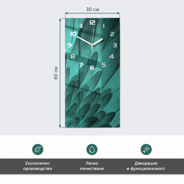 Reloj rectangular Ladrillo