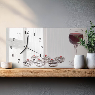Reloj rectangular Copa De Vino
