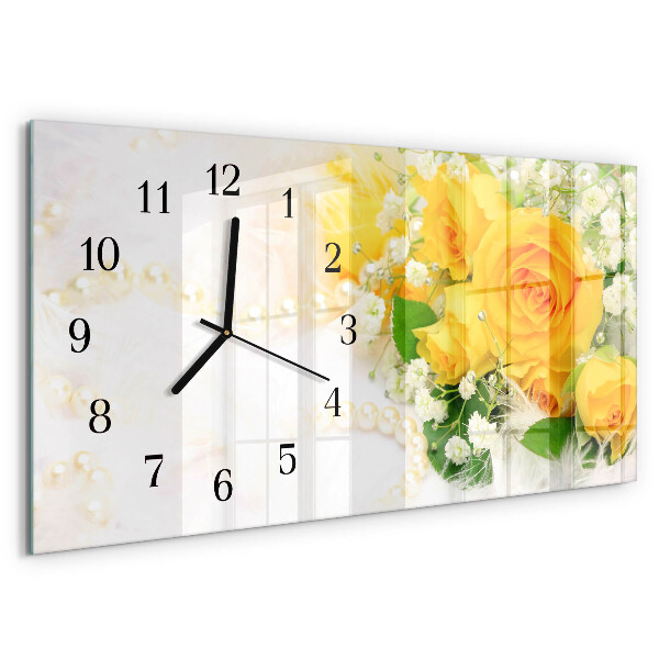 Reloj rectangular Flores