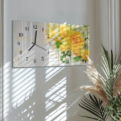Reloj rectangular Flores