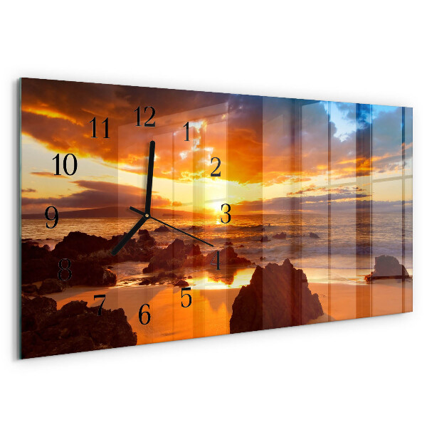 Reloj rectangular Atardecer