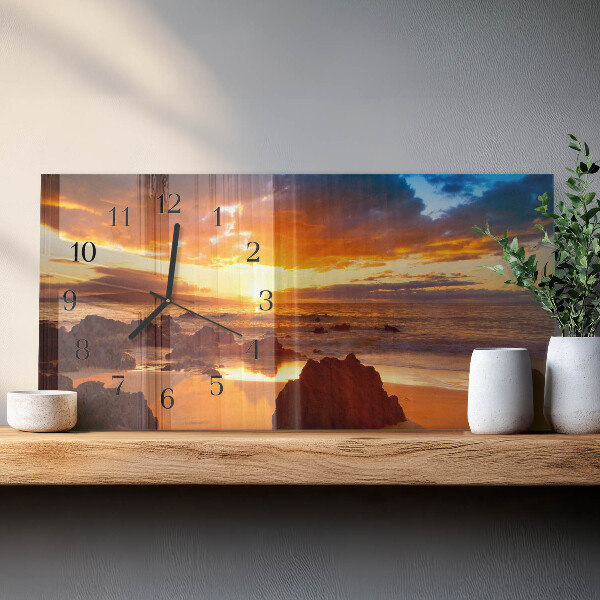Reloj rectangular Atardecer