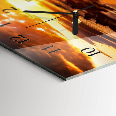 Reloj rectangular Atardecer