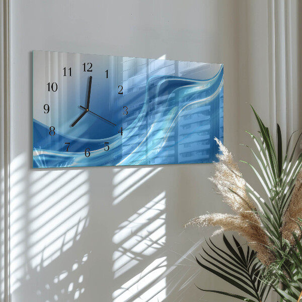 Reloj rectangular Olas Azules