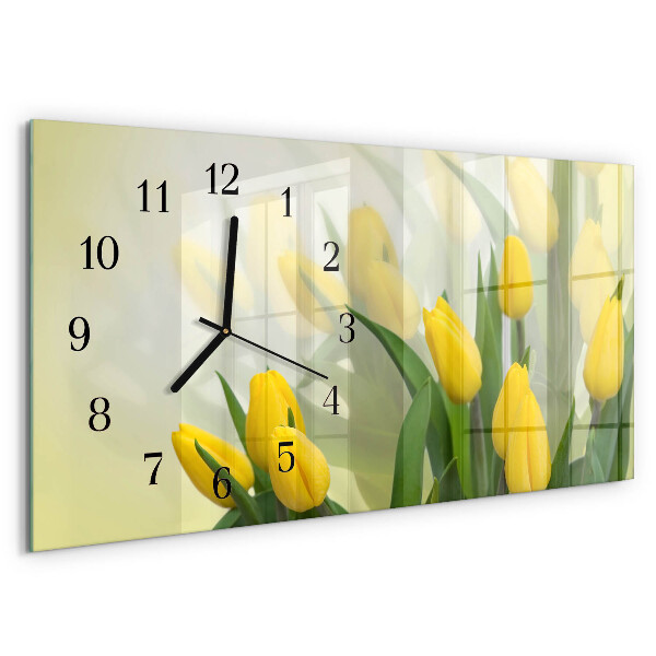 Reloj rectangular Tulipanes
