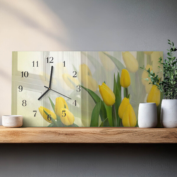 Reloj rectangular Tulipanes