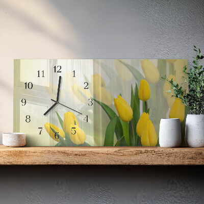 Reloj rectangular Tulipanes