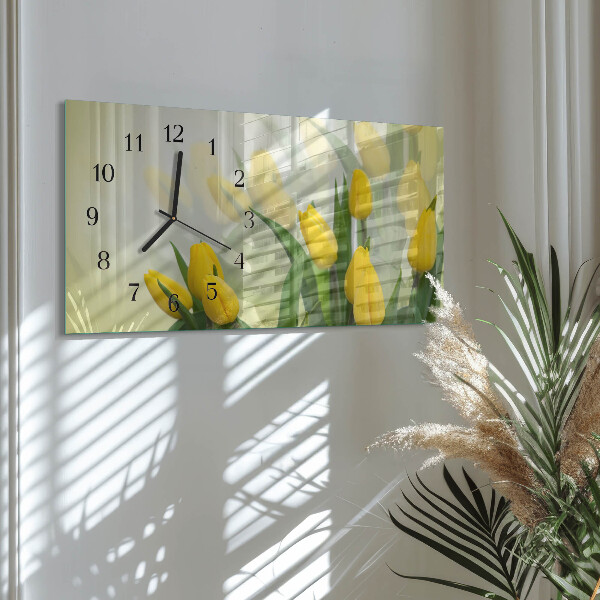 Reloj rectangular Tulipanes