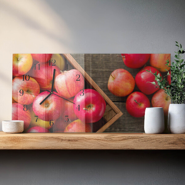 Reloj rectangular Manzanas