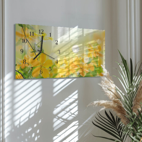 Reloj rectangular Flores
