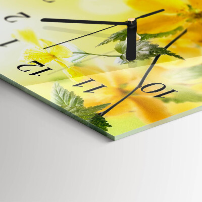 Reloj rectangular Flores