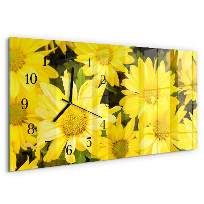 Reloj rectangular Flores Amarillas