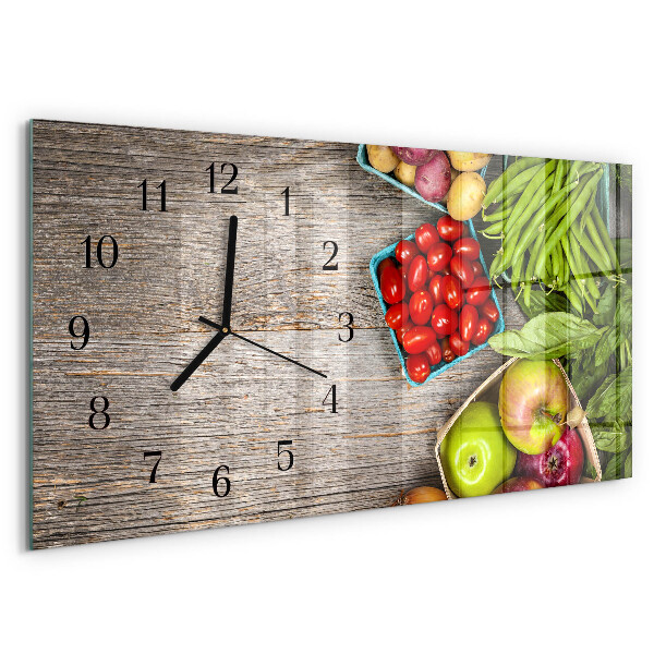 Reloj rectangular Verduras