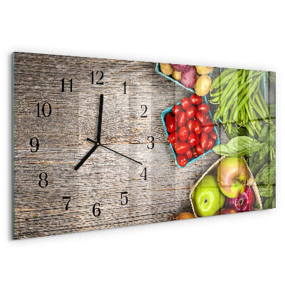 Reloj rectangular Verduras