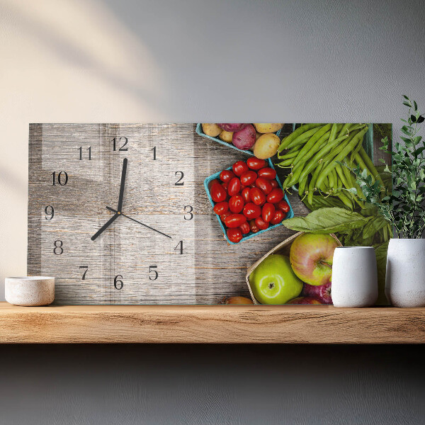 Reloj rectangular Verduras
