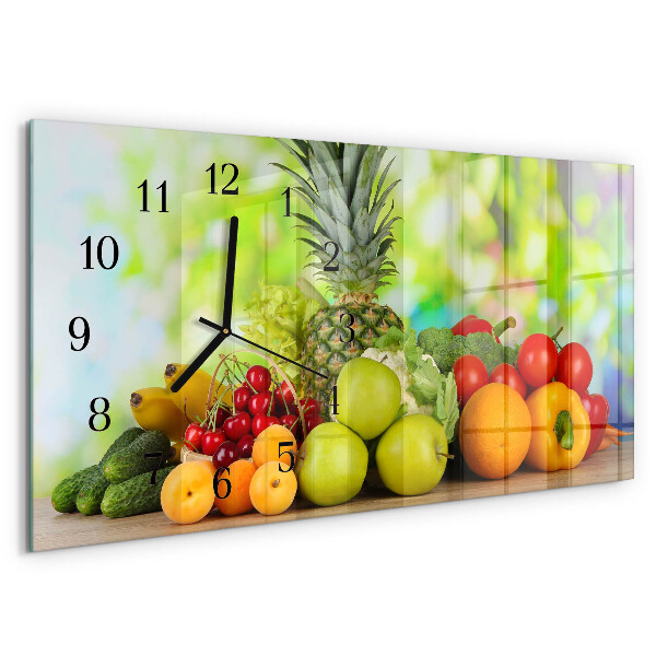 Reloj rectangular Frutas Y Verduras