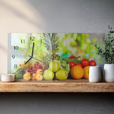 Reloj rectangular Frutas Y Verduras