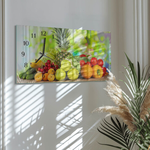 Reloj rectangular Frutas Y Verduras