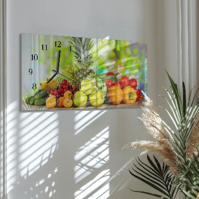Reloj rectangular Frutas Y Verduras
