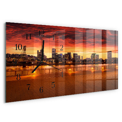 Reloj rectangular Atardecer