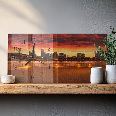 Reloj rectangular Atardecer