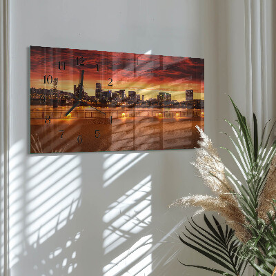 Reloj rectangular Atardecer