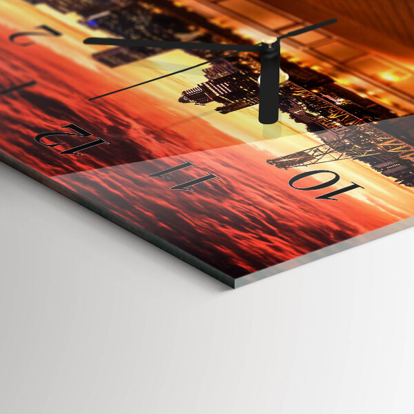 Reloj rectangular Atardecer