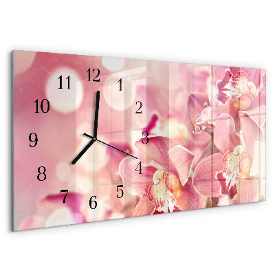 Reloj rectangular Orquídeas