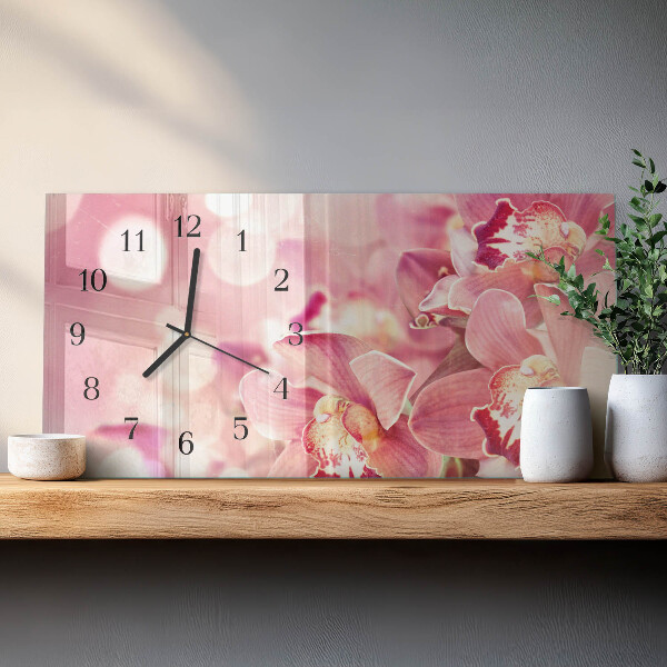 Reloj rectangular Orquídeas