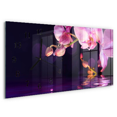 Reloj rectangular Orquídea