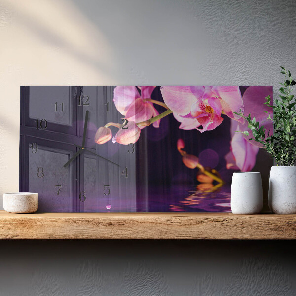 Reloj rectangular Orquídea