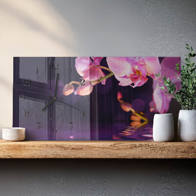 Reloj rectangular Orquídea