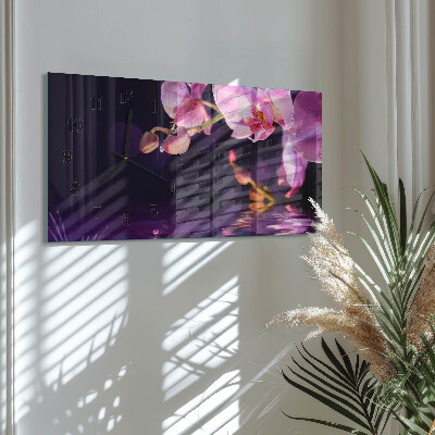 Reloj rectangular Orquídea