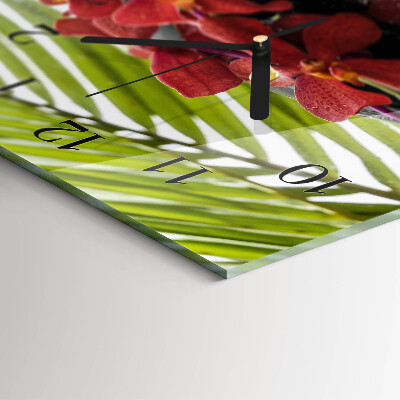 Reloj rectangular Flores Y Piedras