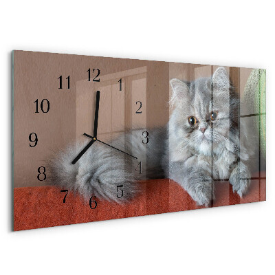 Reloj rectangular Gato Persa