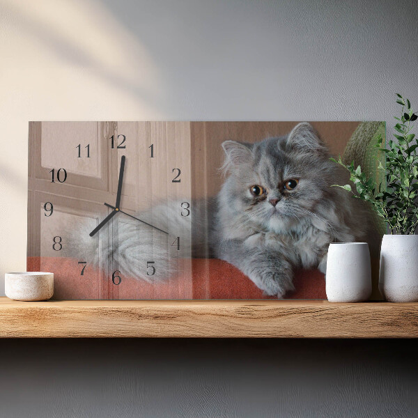 Reloj rectangular Gato Persa