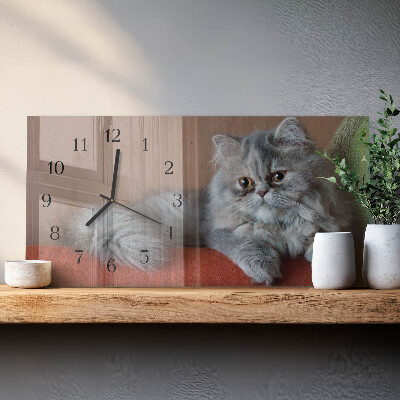 Reloj rectangular Gato Persa
