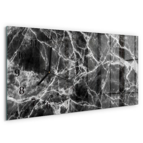 Reloj rectangular Mármol Negro