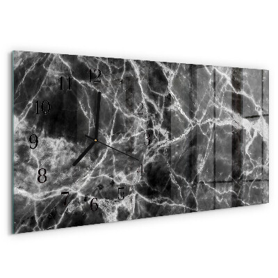 Reloj rectangular Mármol Negro
