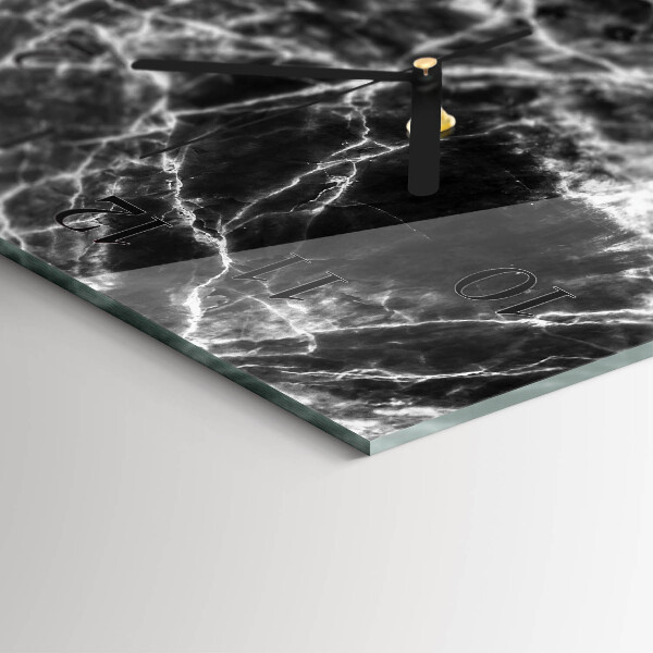 Reloj rectangular Mármol Negro