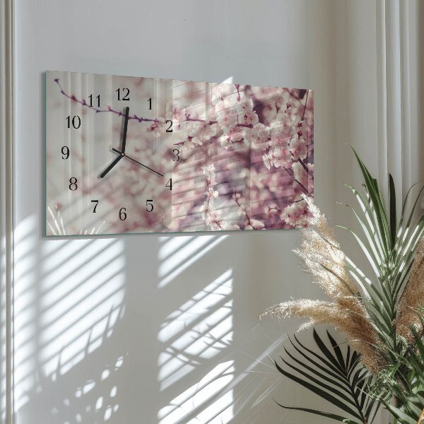 Reloj rectangular Flores De Cerezo